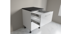 600mm 2 Drawer Base Cabinet with Top Internal Drawer Example Two