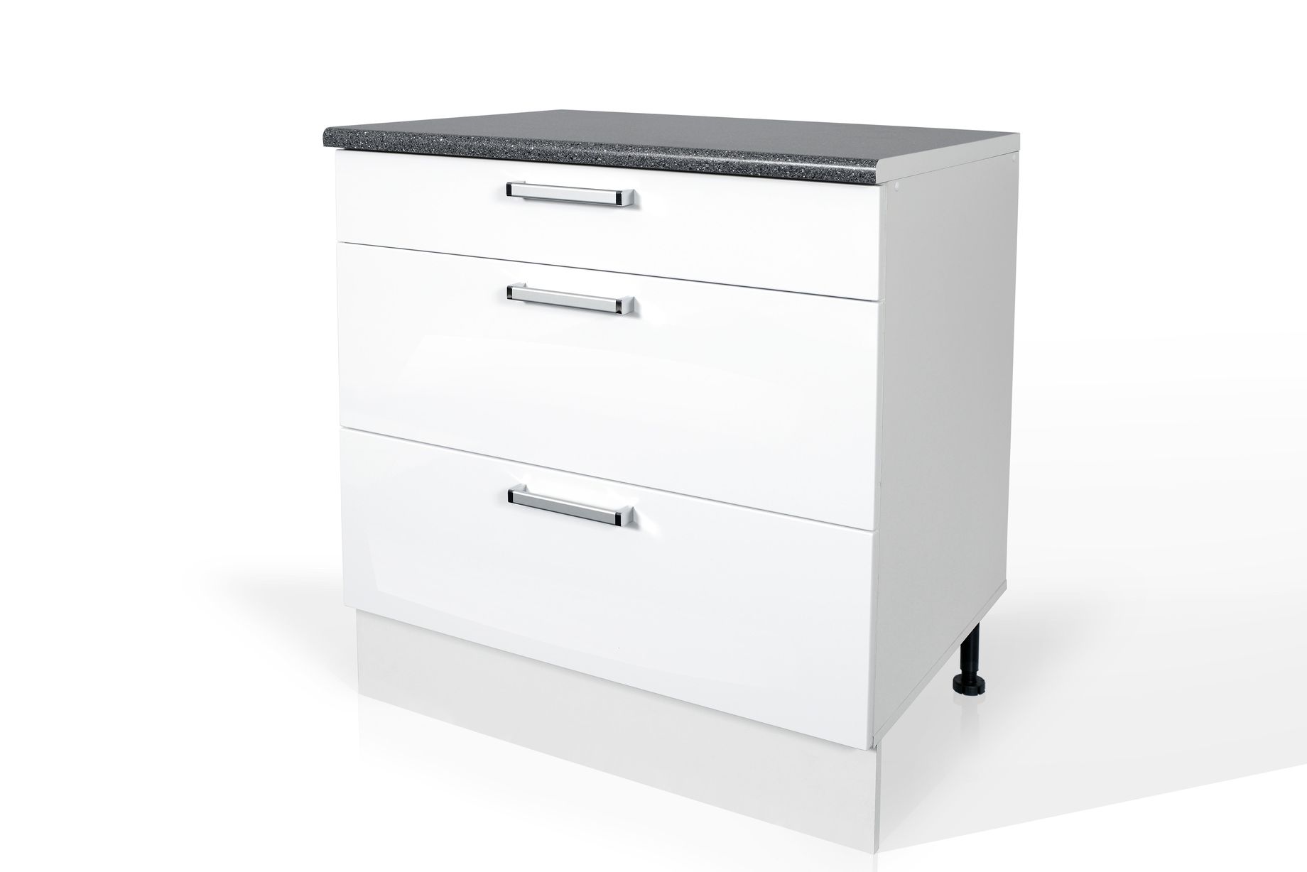High Gloss White Base drawer cabinet S80SZ3 for kitchen 