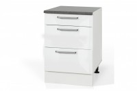High Gloss White Base drawer cabinet S60SZ3 for kitchen