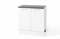 PVC Satin White Double Door Base cabinet S80 for kitchen