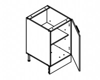 Body Diagram for Base cabinet S50 for Kitchen