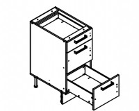 Body Diagram for Julia Base drawer cabinet S40SZ3 for Kitchen