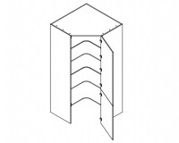 Body Diagram of Corner pantry S105/105/60/2D for Kitchen