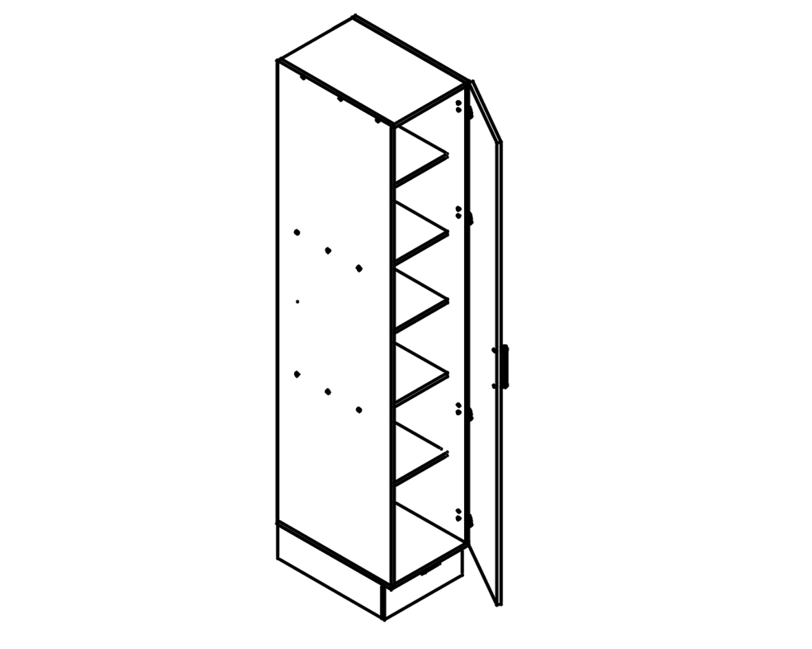 Body Diagram for Pantry S40PL/222/60/1D for Kitchen