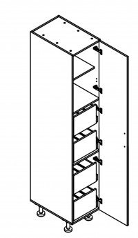 S40SZ4W/222/60/1D pantry with internal drawers for kitchen